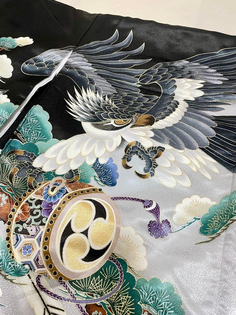 お宮参り　男の子　産着　 祝い着　帽子や小物セット