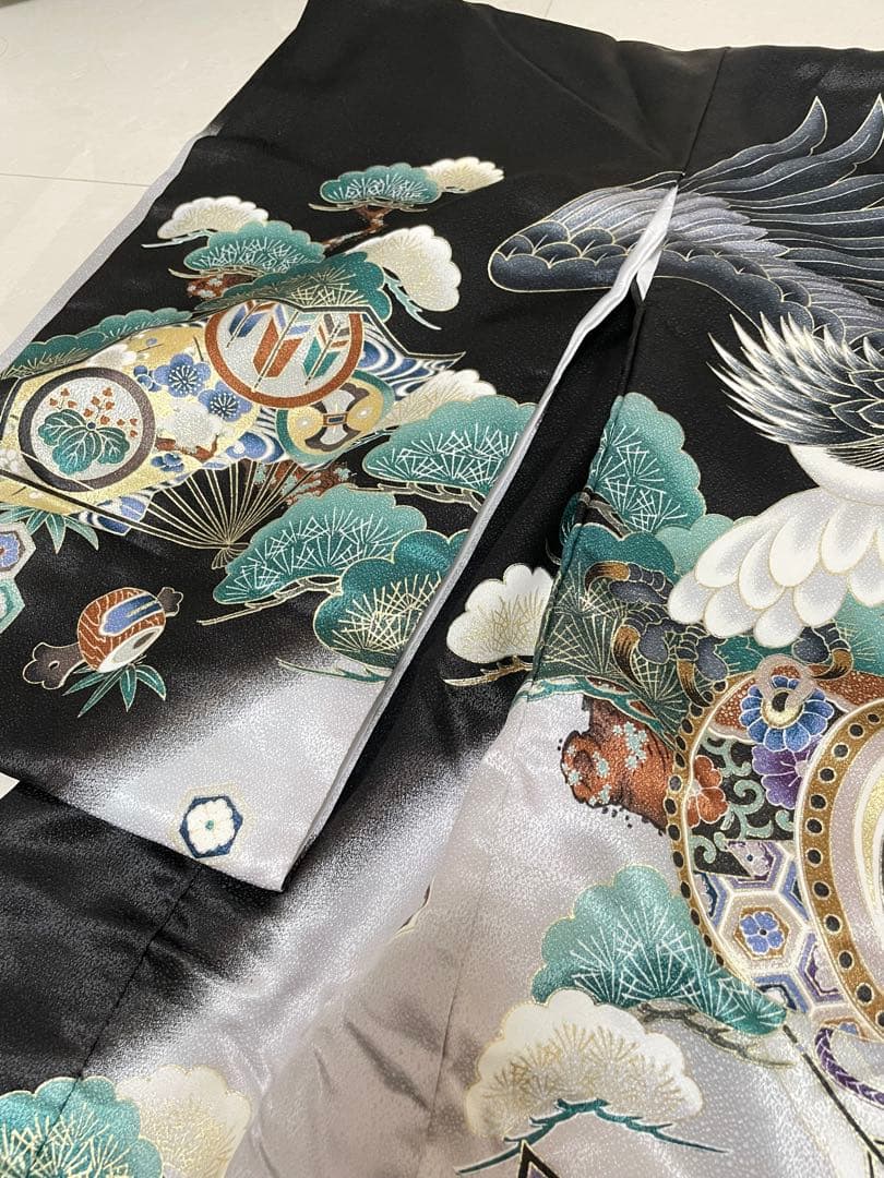 お宮参り　男の子　産着　 祝い着　帽子や小物セット