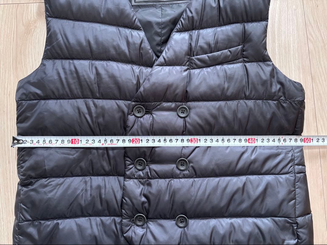 Herno ブラック ダウンベスト ダブルボタン