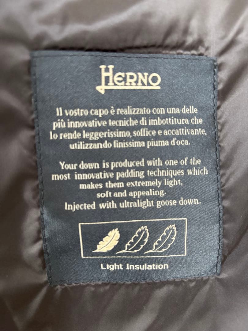 Herno ブラック ダウンベスト ダブルボタン