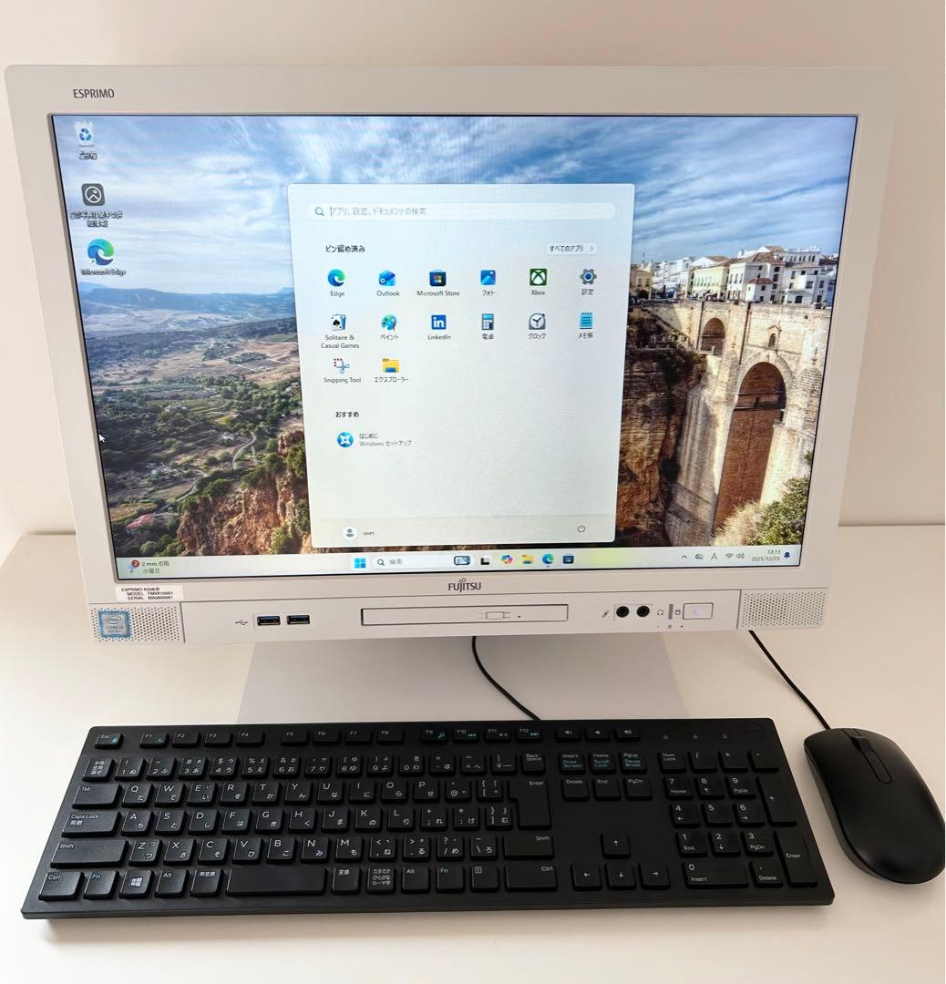 富士通 ESPRIMO K558/B 一体型パソコン i5 第9世代 SSD