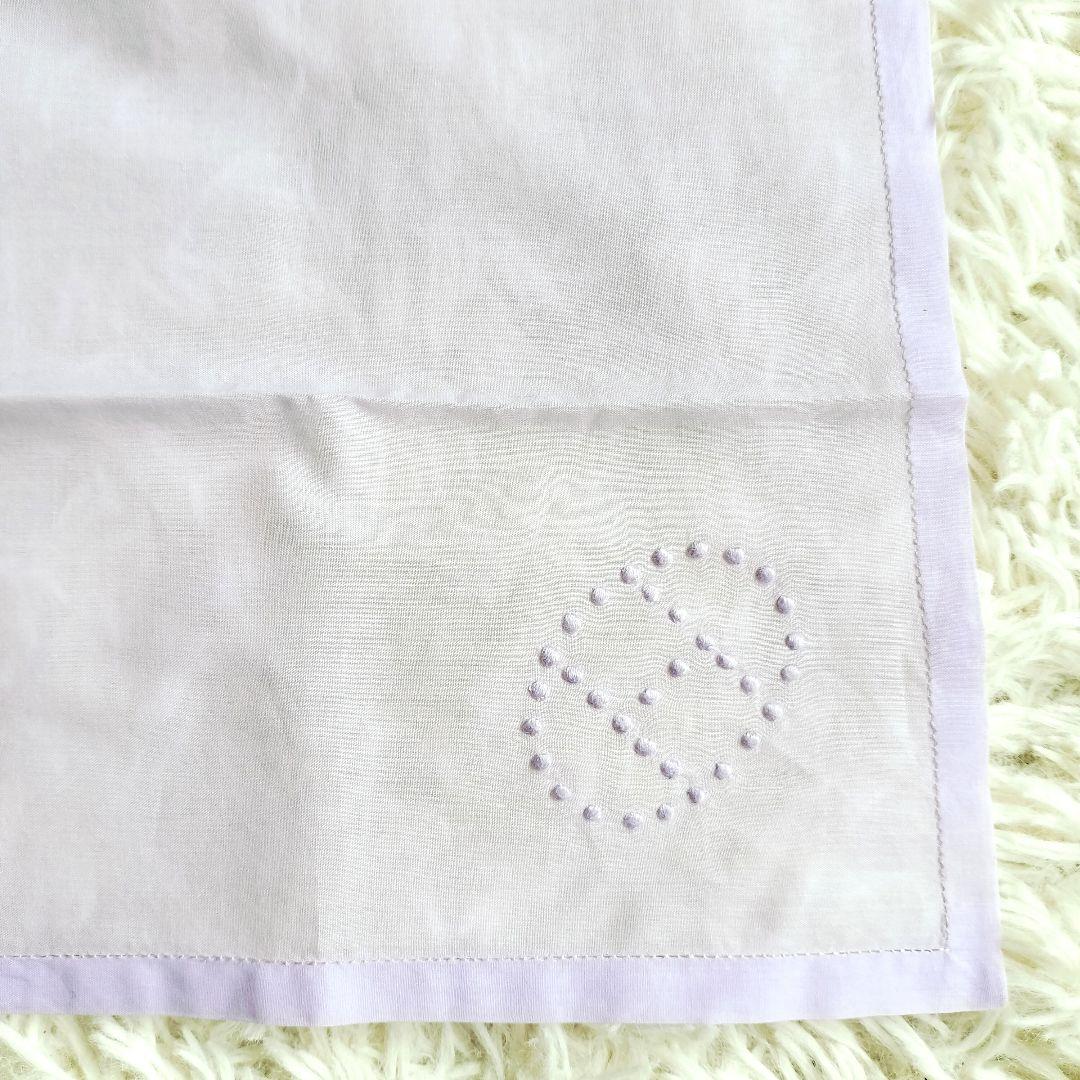 未使用品☆HERMES エルメス☆ハンカチ ラライトパープル コットン