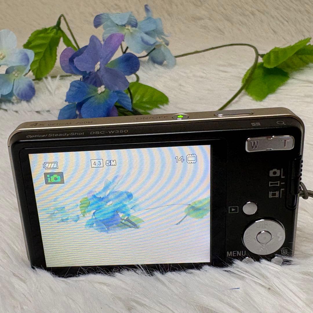 美品　SONY カメラ　DSC-W350 充電器　箱　ゴールド　コンデジ　動作品