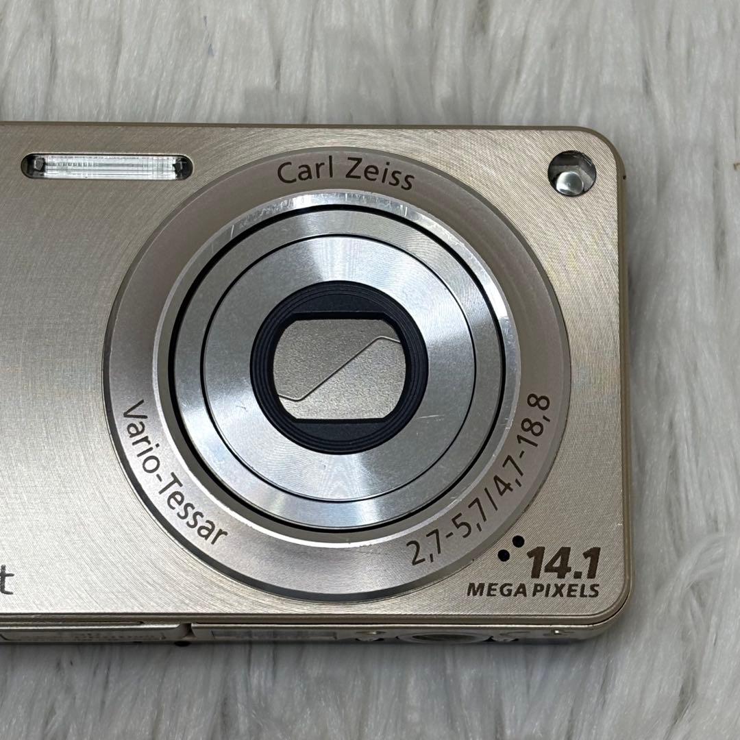 美品　SONY カメラ　DSC-W350 充電器　箱　ゴールド　コンデジ　動作品