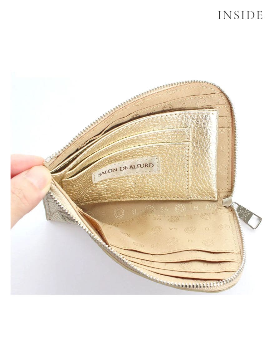 小物 Three Star L-shaped mini wallet