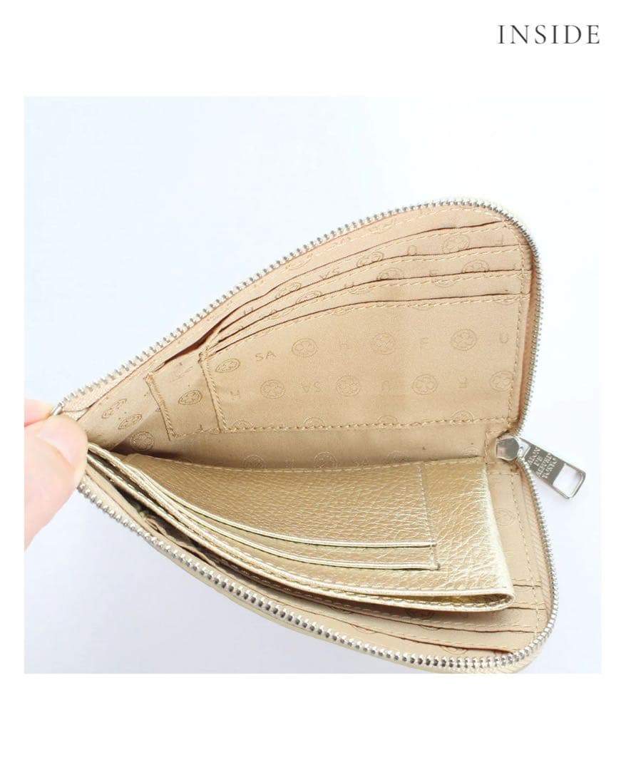 小物 Three Star L-shaped mini wallet