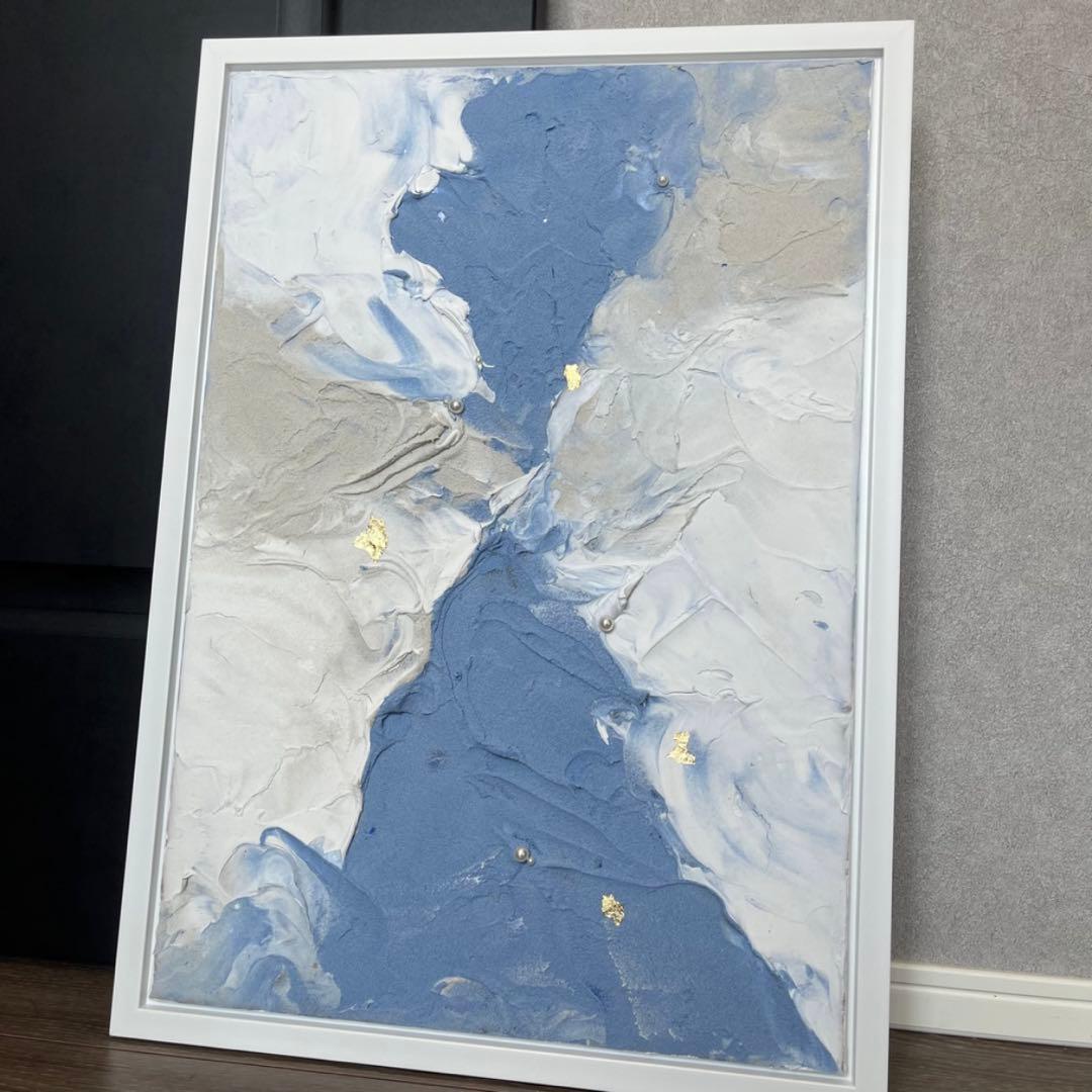 現代アート　53×38㎝　大きめ　モダン　アートパネル　インテリア　抽象画