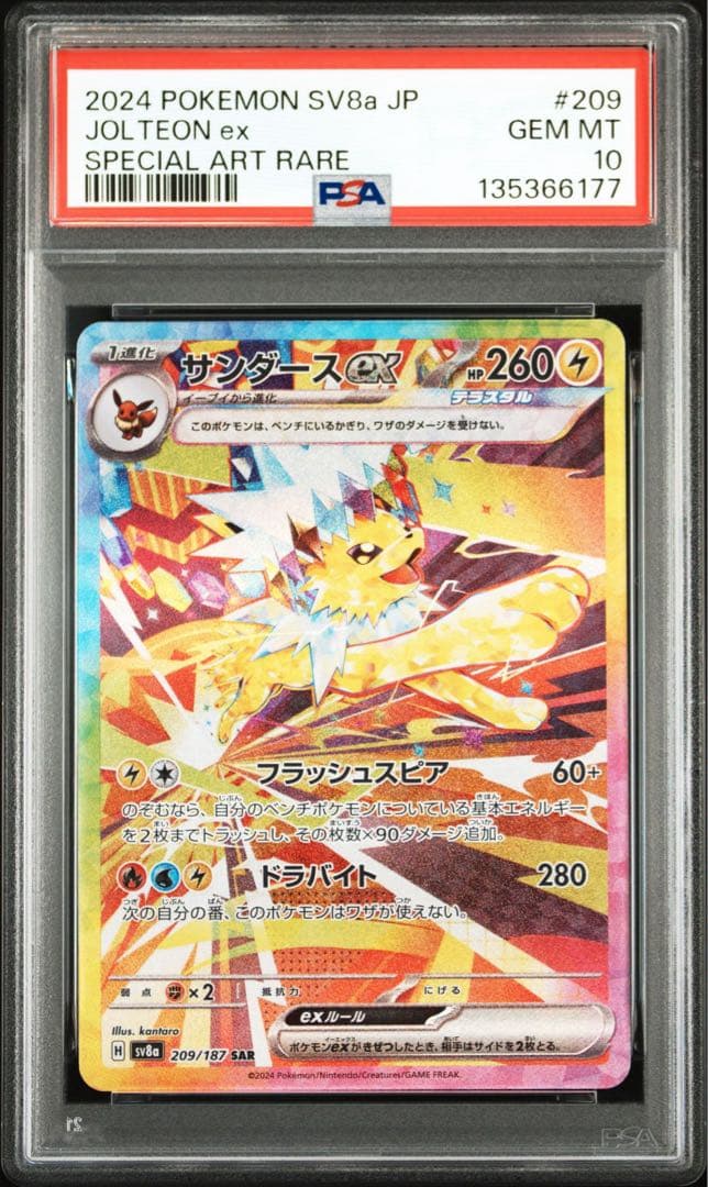 ポケモンカード　サンダースex SAR PSA10 テラスタルフェスex