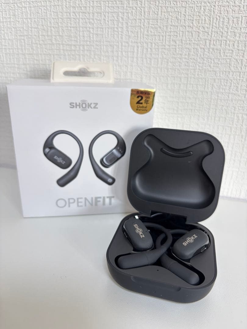 SHOKZ OPENFIT ワイヤレスイヤホン ブラック