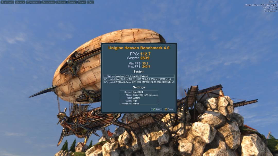 ゲーミングPC i5-10400/GTX1660SUPER/16GB/512GB