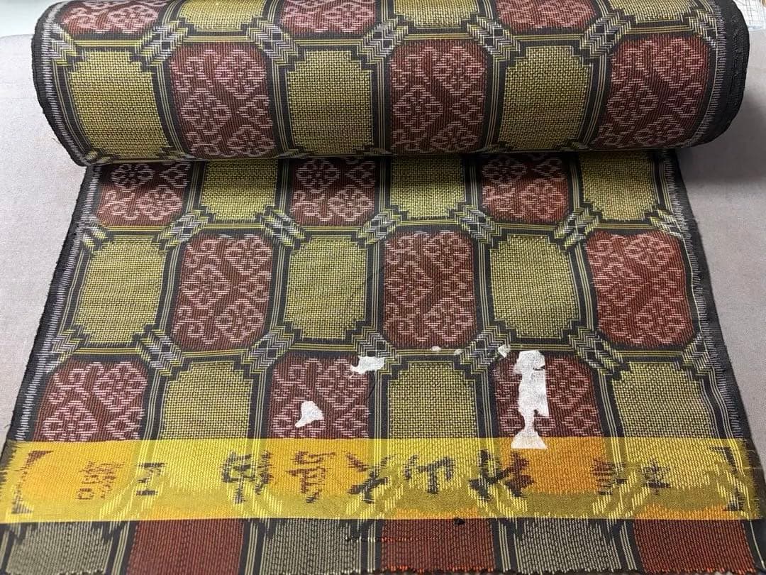 着物リメイク♪ 反物　村山大島紬　3段ティアード　ワンピース　MーL 総裏地付き