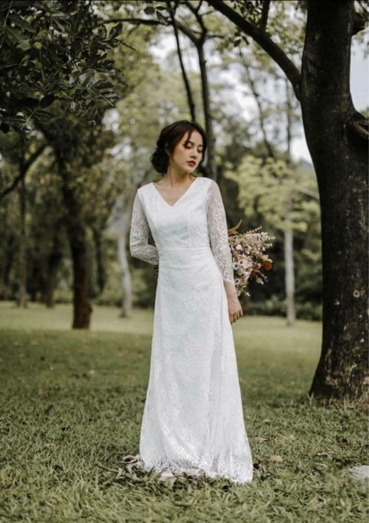 【着画あり】SOLALA (旧FURNA) ウェディングドレス 長袖