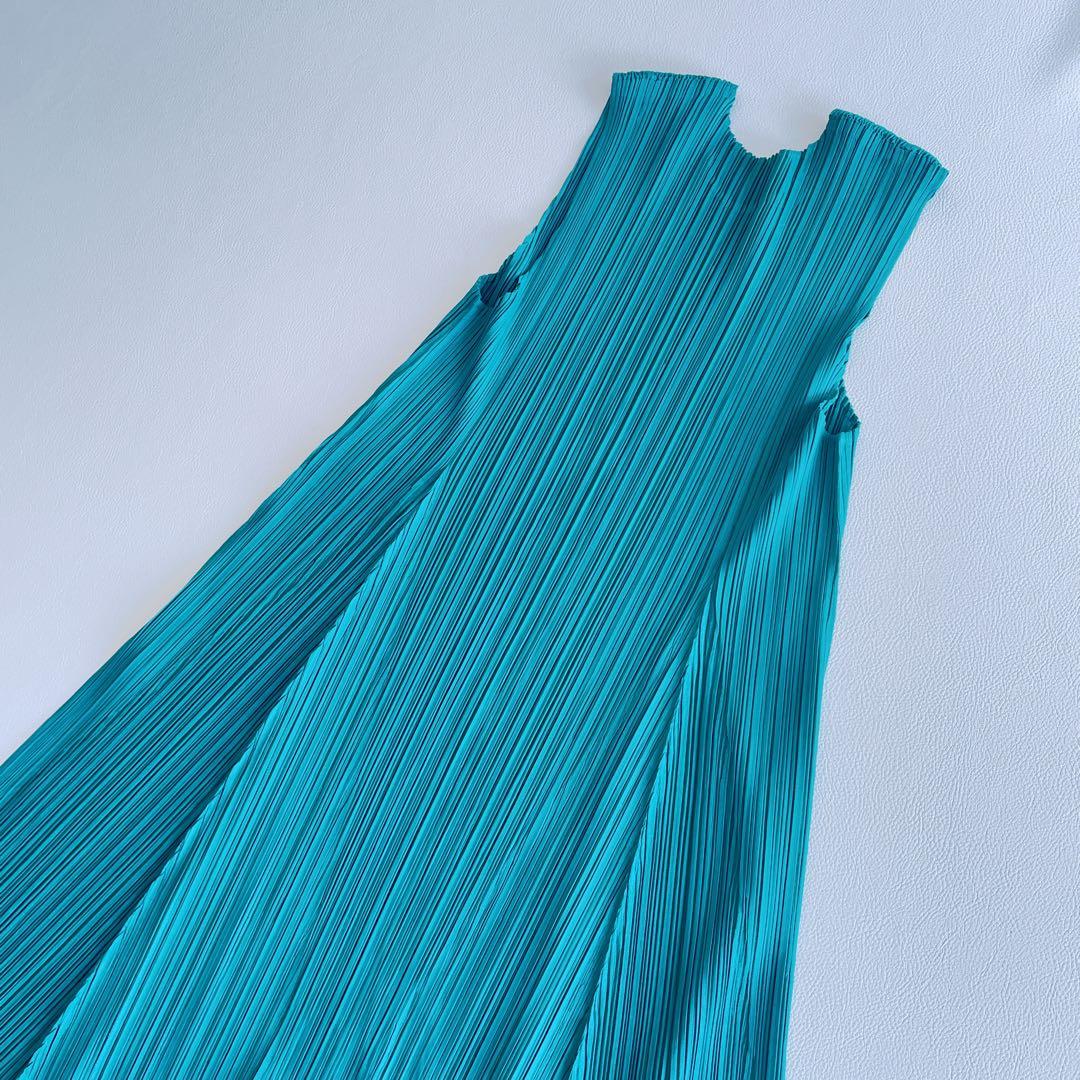 極美品✨近年✨プリーツプリーズ　トップス　チュニック　グリーン　サイズ3 緑