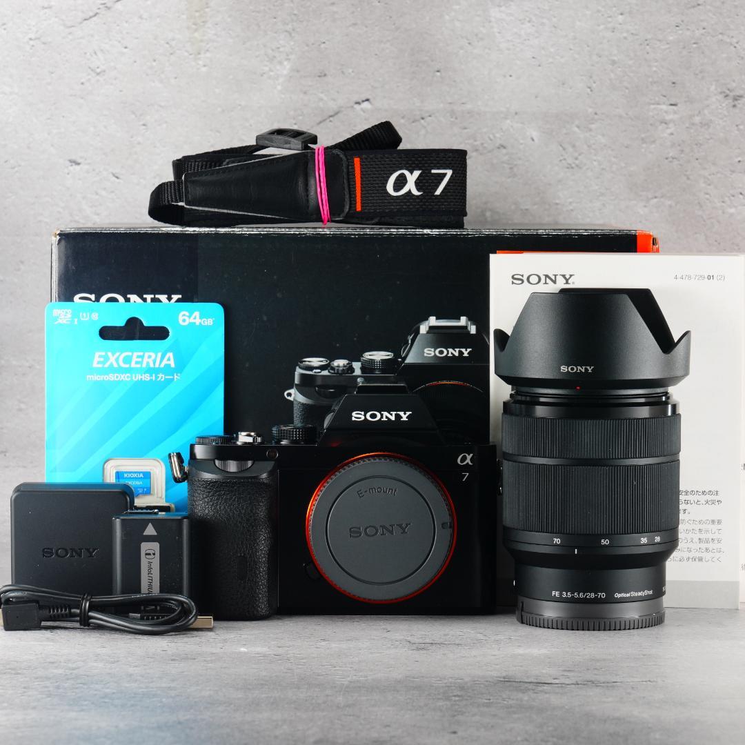 美品1,630回！世界初フルサイズミラーレスSONY α7 ILCE-7K