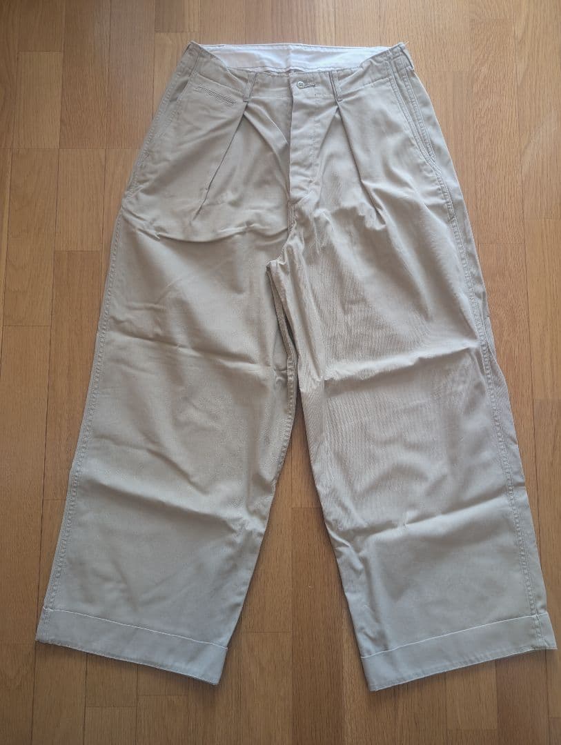 【markaware】41KHAKI WIDE ワイドパンツ チノパンツ