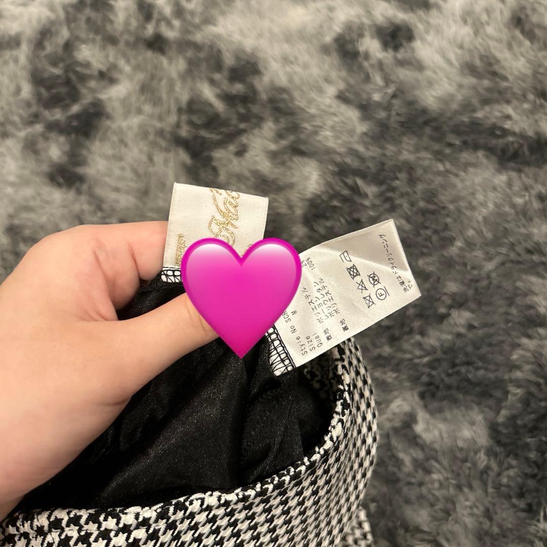 ミシェルマカロン　美脚スカート　千鳥柄