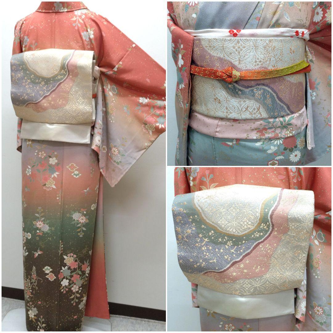 733　半額セール　やまと誂え　正絹　友禅　訪問着　 4点フルセット