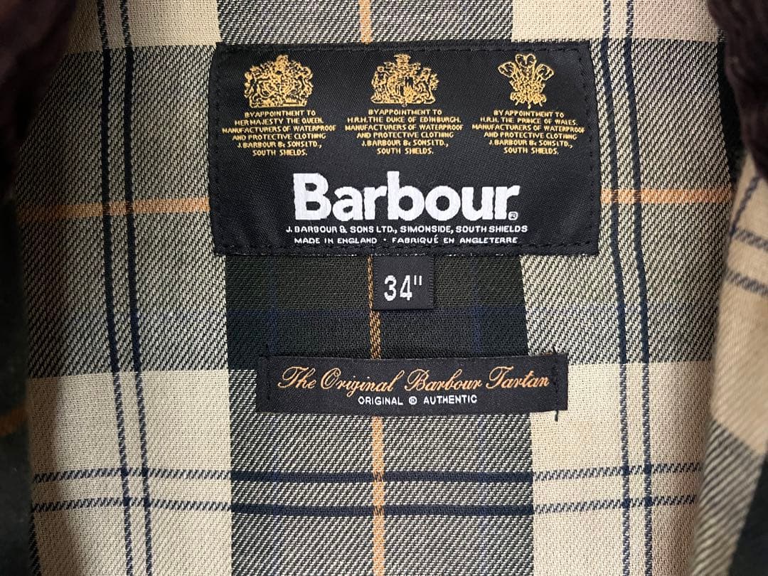 英国製 Barbour Border SL 34サイズ スリムフィット SAGE
