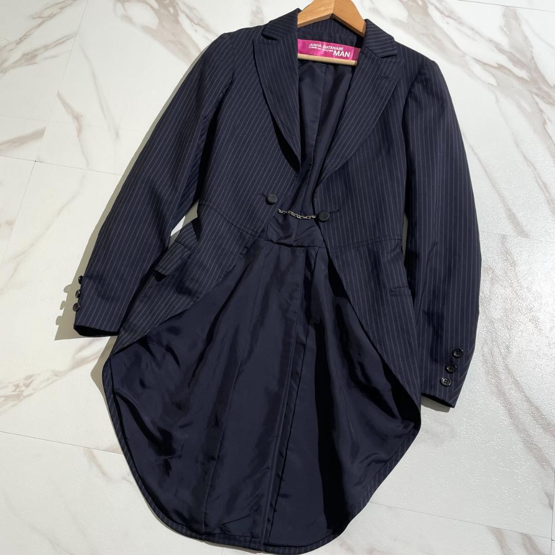 希少　ジュンヤワタナベマン　ピンク　チェーンボタン　燕尾　ロングジャケット