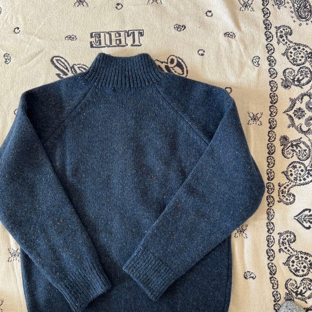 Papas ジップアップ　ニットセーター　新品未使用