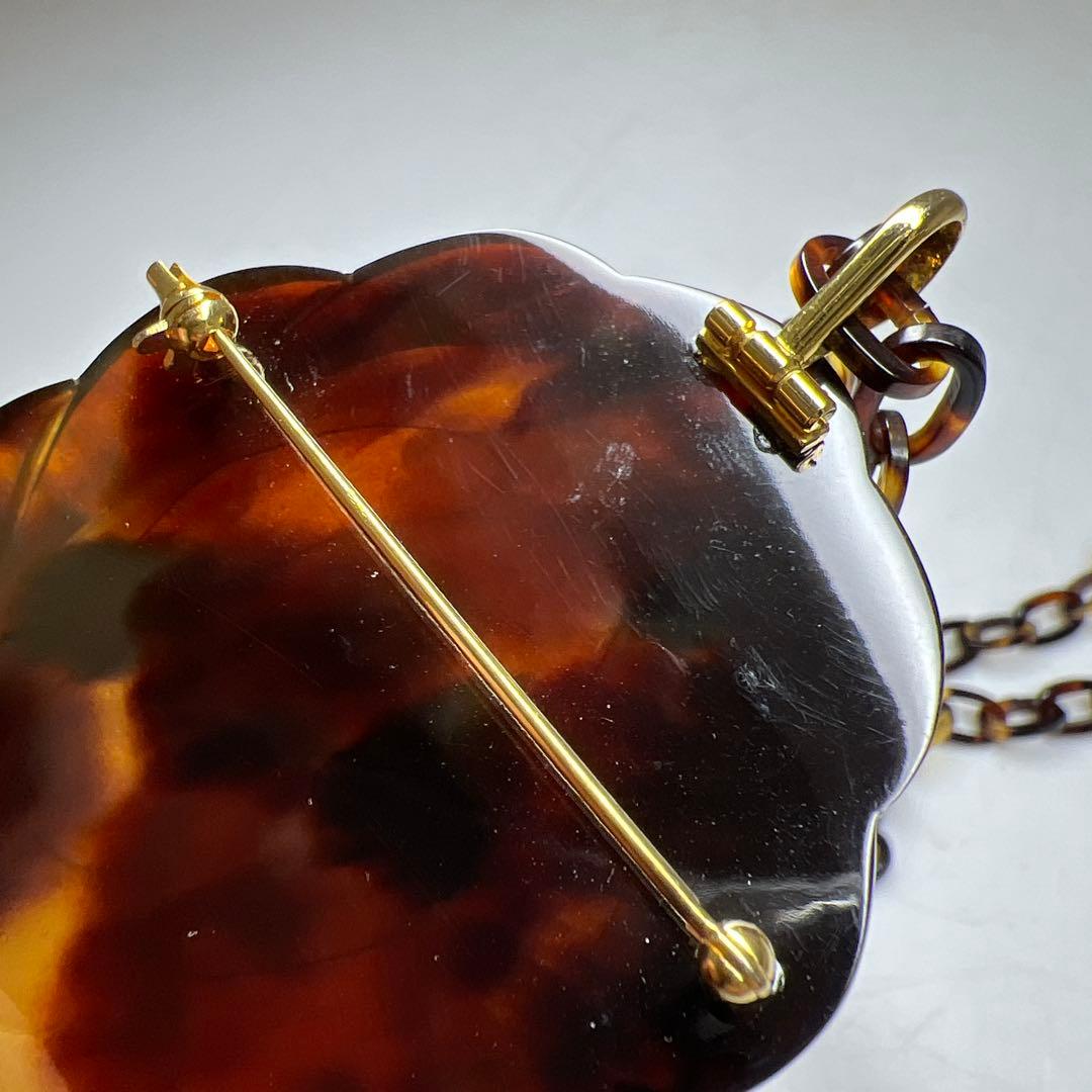 専用本鼈甲　シェルカメオチェーンネックレス　20g 東Y8-0114☆2Fトヒチ