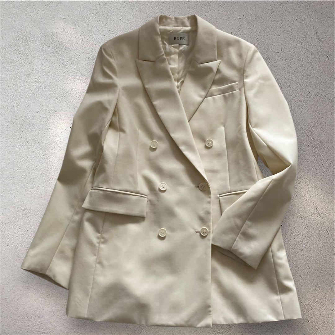【雑誌掲載】新品 ROPE' 5.2万 ウールモヘヤダブルジャケット 2024年