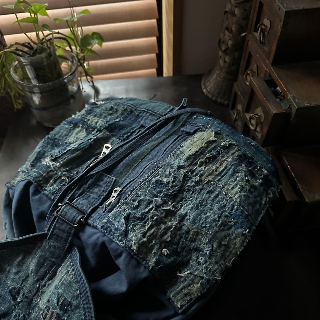 f*n様 ポーターをリメイク/藍染／襤褸