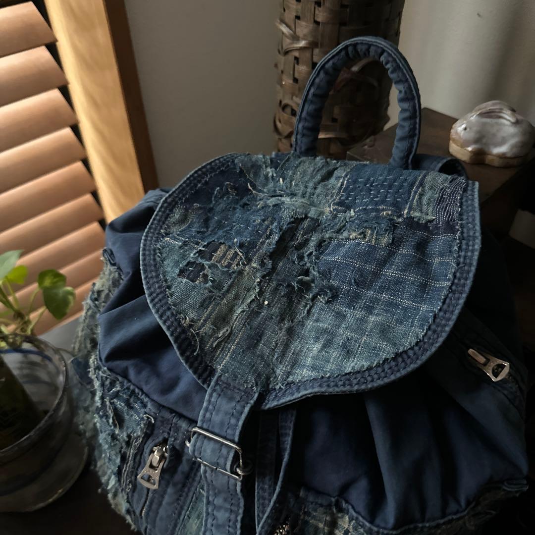 f*n様 ポーターをリメイク/藍染／襤褸