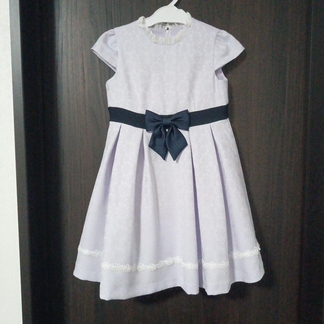 120 紫 ラベンダー フォーマルワンピース 入学式　卒園式　女子　アンサンブル