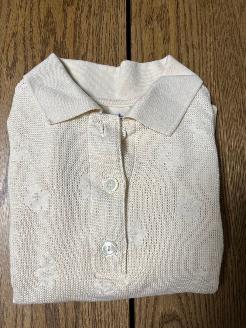 Ron Hermanロンハーマン フラワーワッフルポロシャツ XS(M相当)