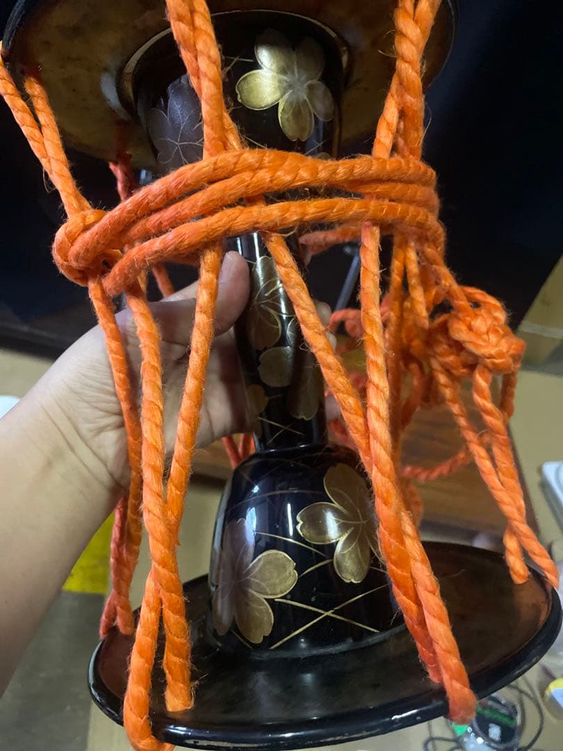 美品豪華高級　小鼓　豪華金蒔絵鼓　和太鼓　楽器　締め太鼓　日本伝統芸能ケース付き