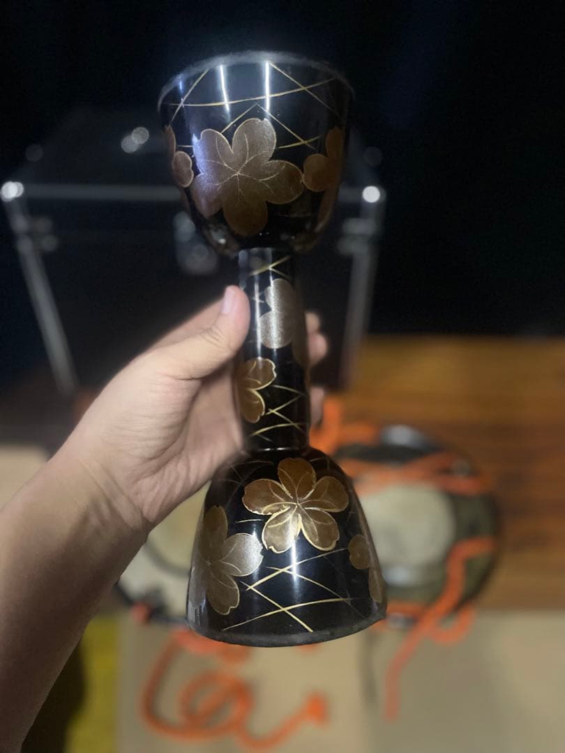 美品豪華高級　小鼓　豪華金蒔絵鼓　和太鼓　楽器　締め太鼓　日本伝統芸能ケース付き