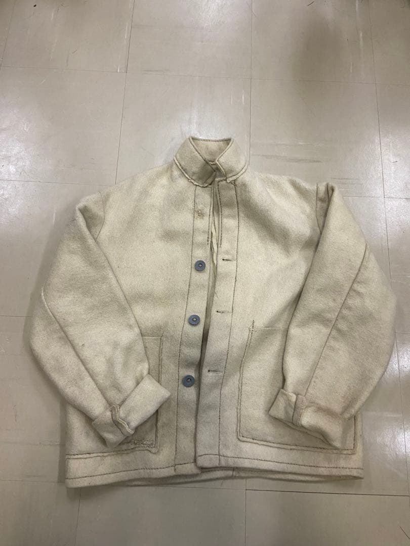 30s〜　ロイヤルネイビー？ダッフルジャケット メタルボタン