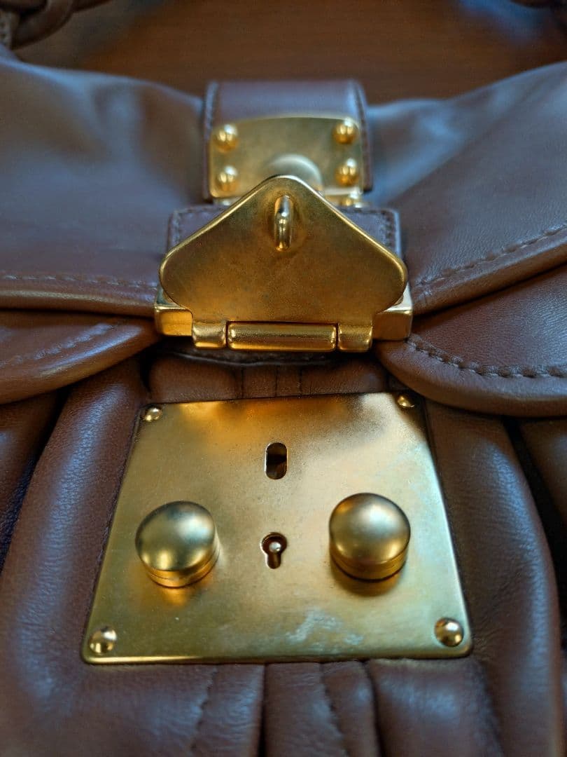 MIUMIU ミュウミュウ マテラッセ 2WAY ショルダーバッグ ブラウン