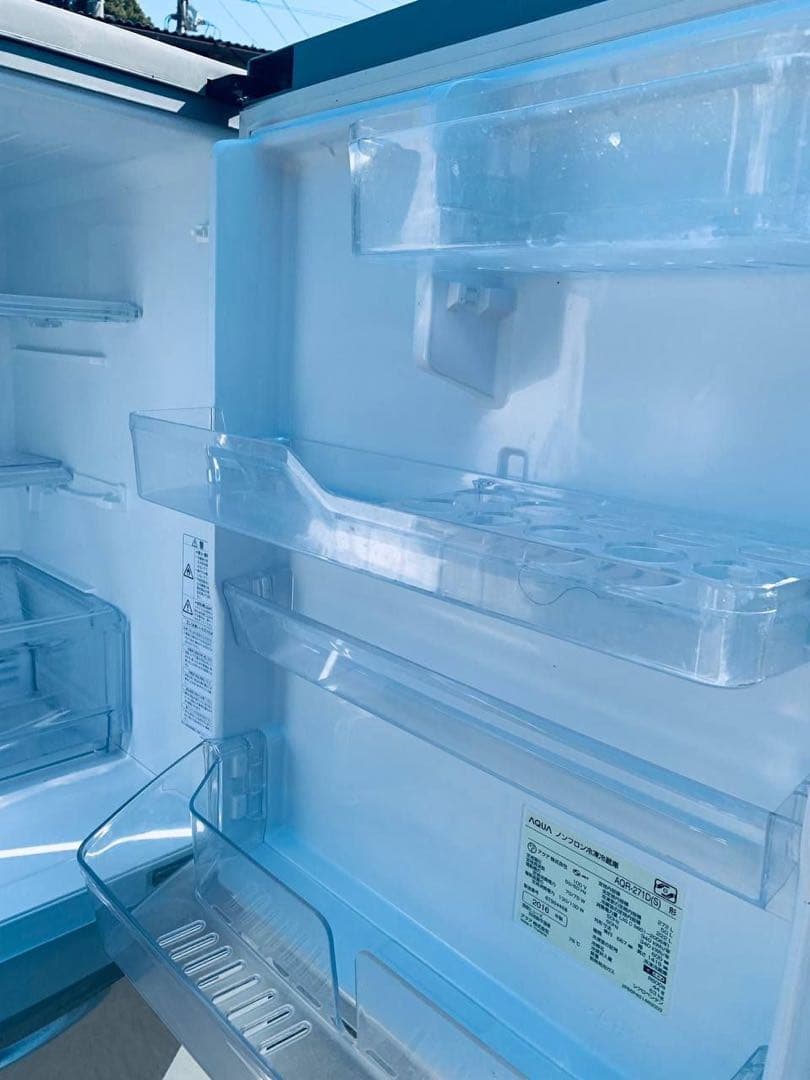 送料設置無料　AQUA ノンフロン冷凍冷蔵庫 AQR-271D