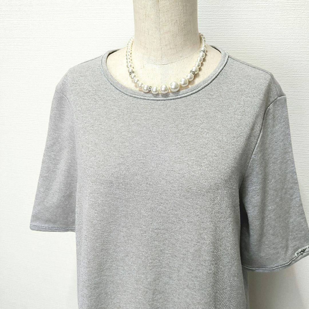 MaxMara studio チュニック ワンピース ロンT　シルバー　ラメ