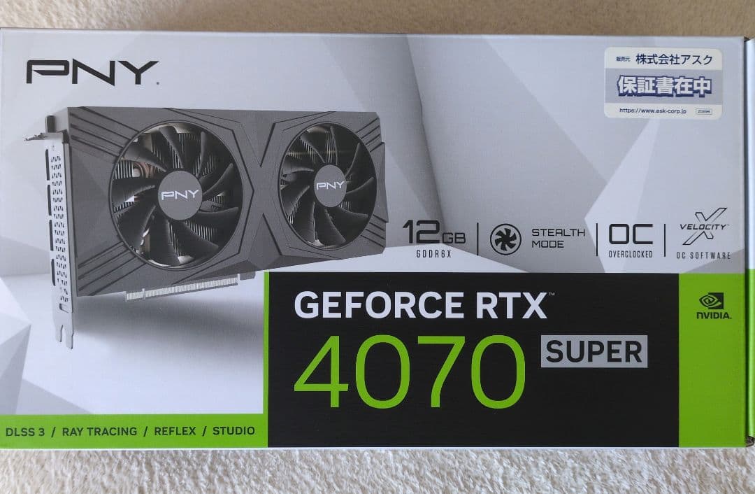 グラフィックボード・グラボ・ビデオカード PNY GeForce RTX 4070 Super 12GB VERTO OC