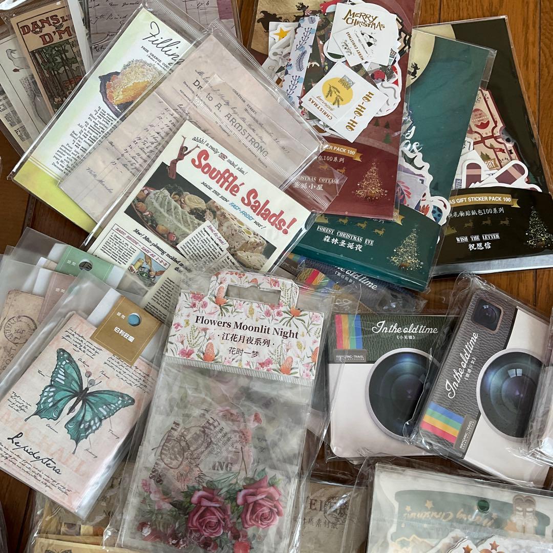 海外文具特大まとめ売り1●新品●コラージュ素材大量★大容量セット