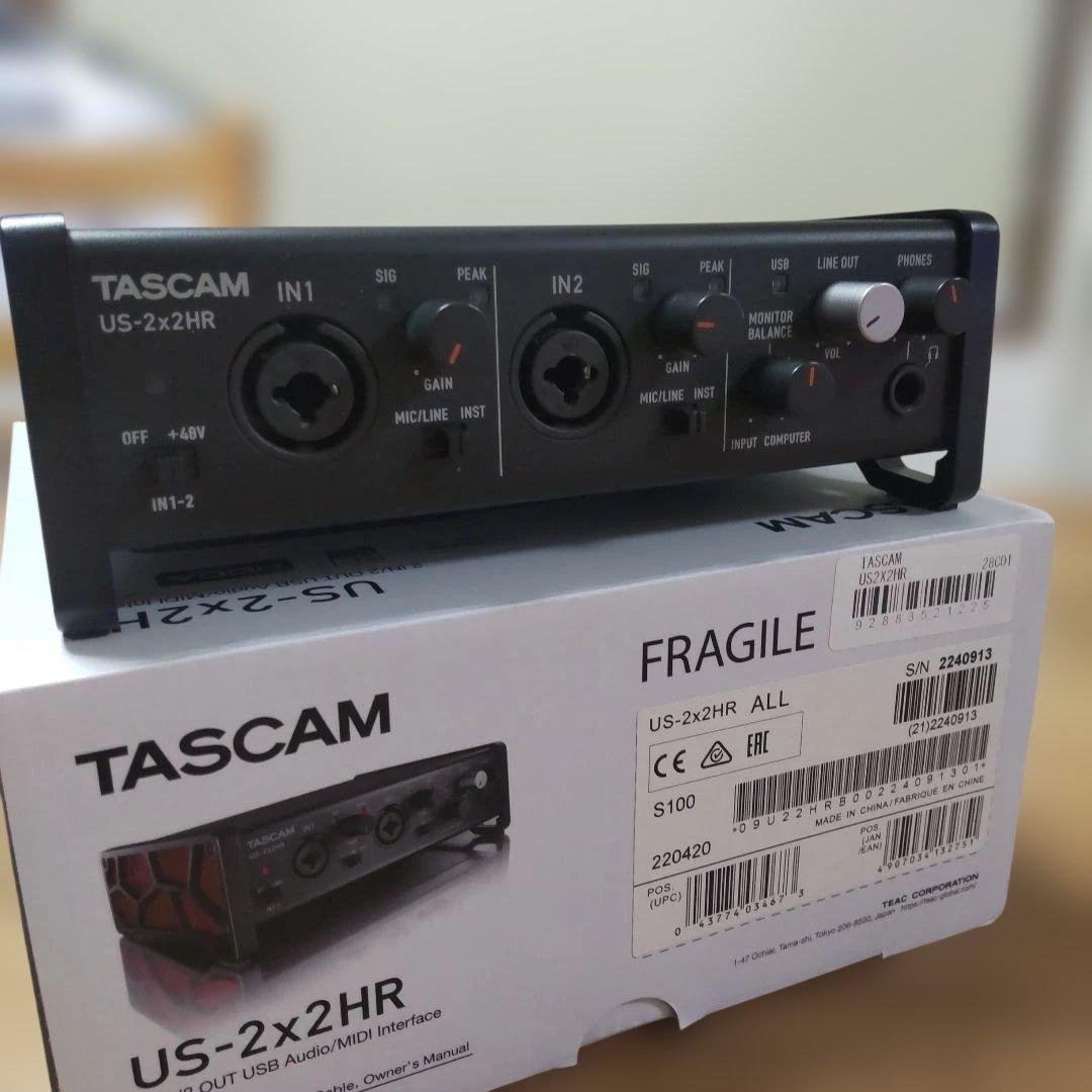 TASCAM US-2x2HR　オーディオインターフェイス DTM・DAW