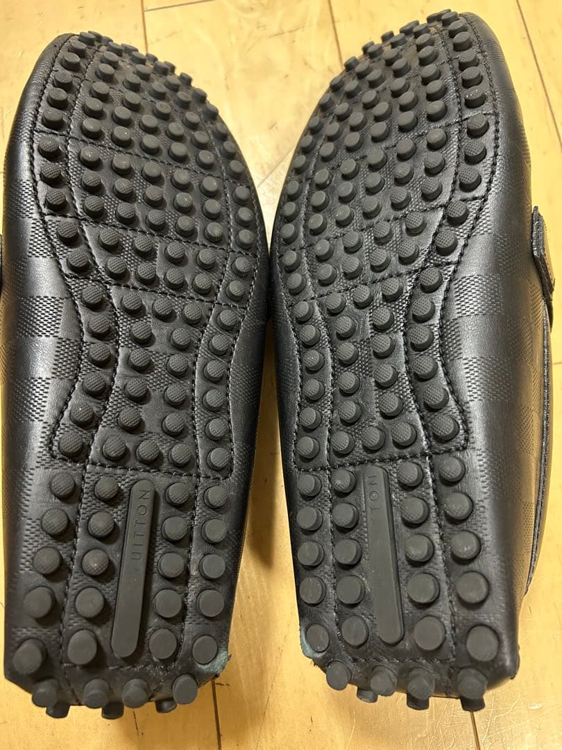 ルイビトンLOUIS VUITTON ダミエパターン ホッケンハイム ローファー