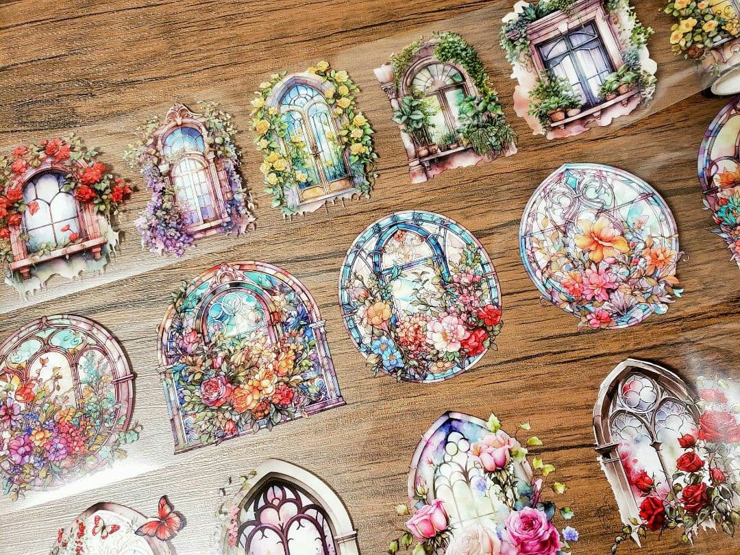 【nene様】「フローラルプリンセス光のフラワーウィンドウPETテープ6種」…他