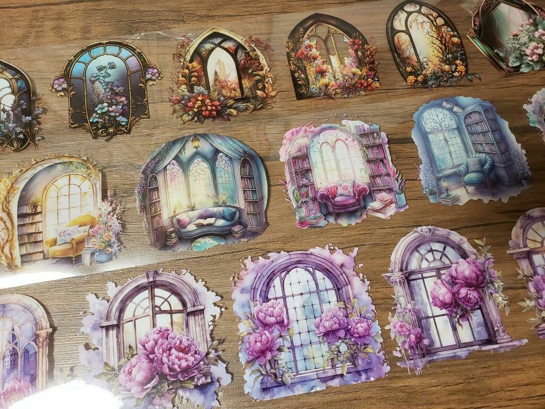 【nene様】「フローラルプリンセス光のフラワーウィンドウPETテープ6種」…他