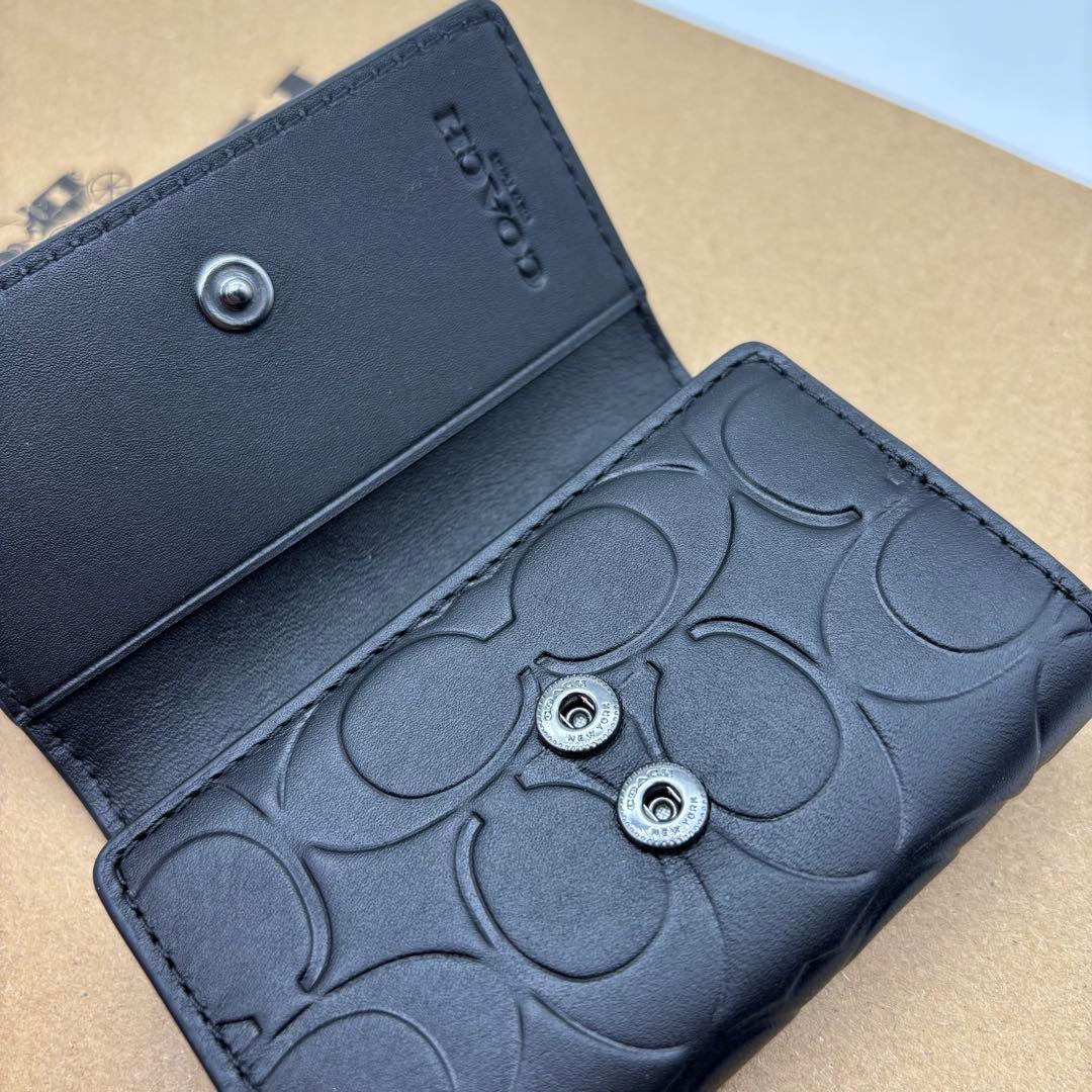 【COACH☆新品】ファイブ リング キー ケース・シグネチャー レザー