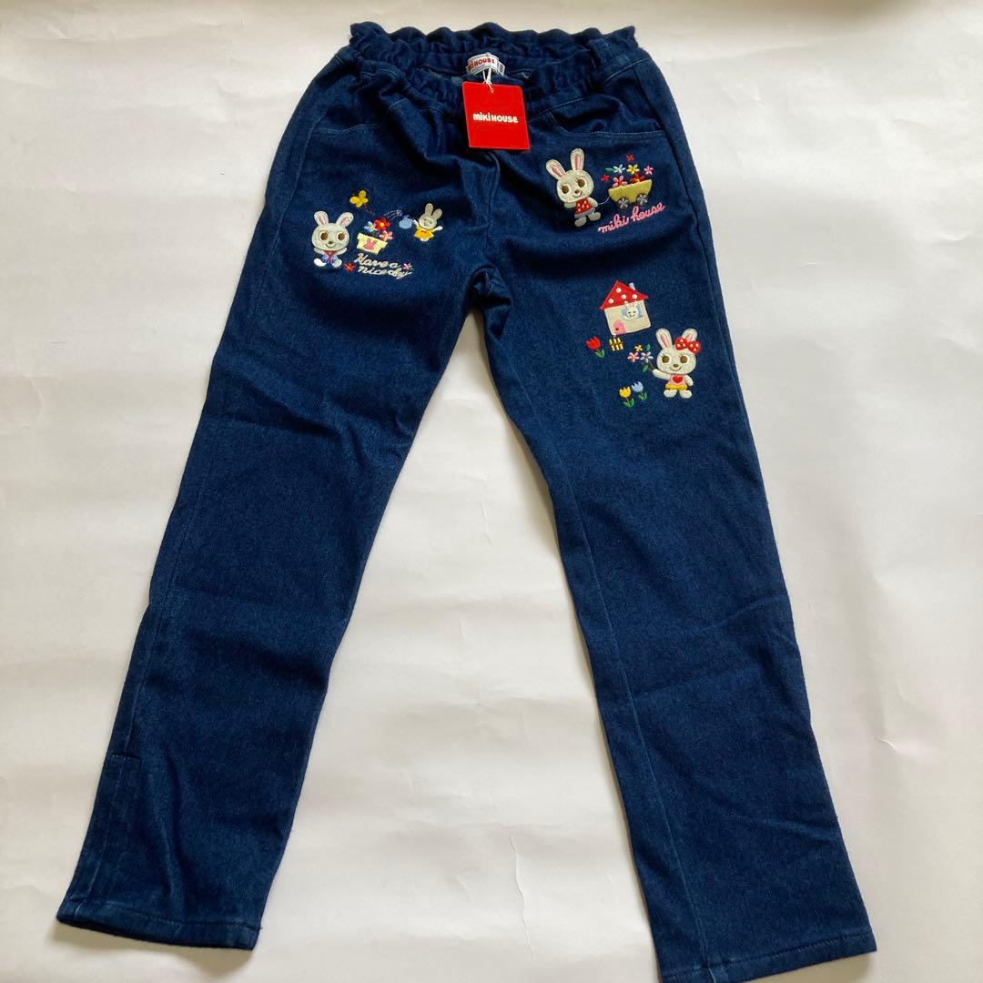 uu 新品未使用 ミキハウス デニムパンツ 120センチ