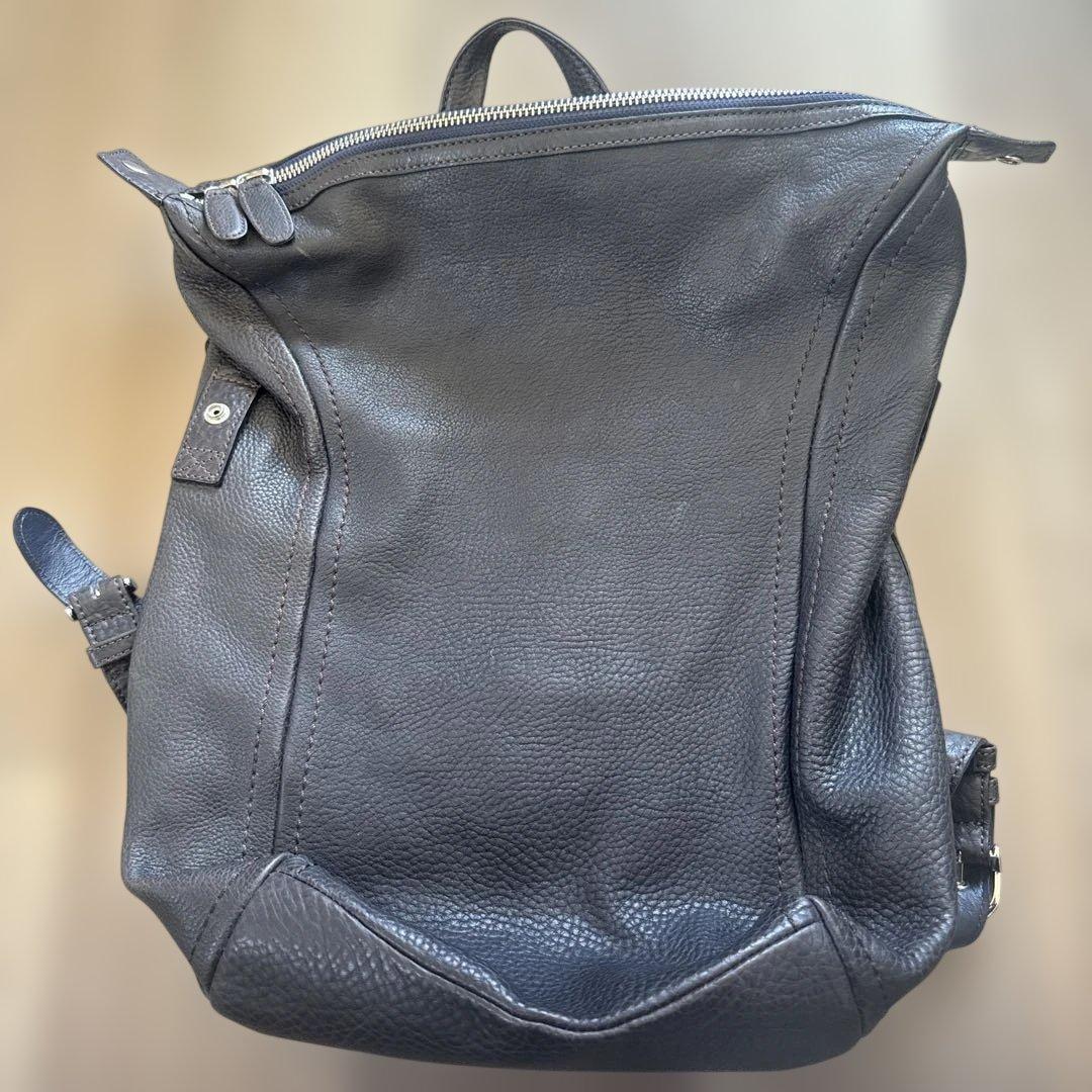 土屋鞄　限定色　トーンオイルヌメ ソフトミディアムバックパック　ネイビー