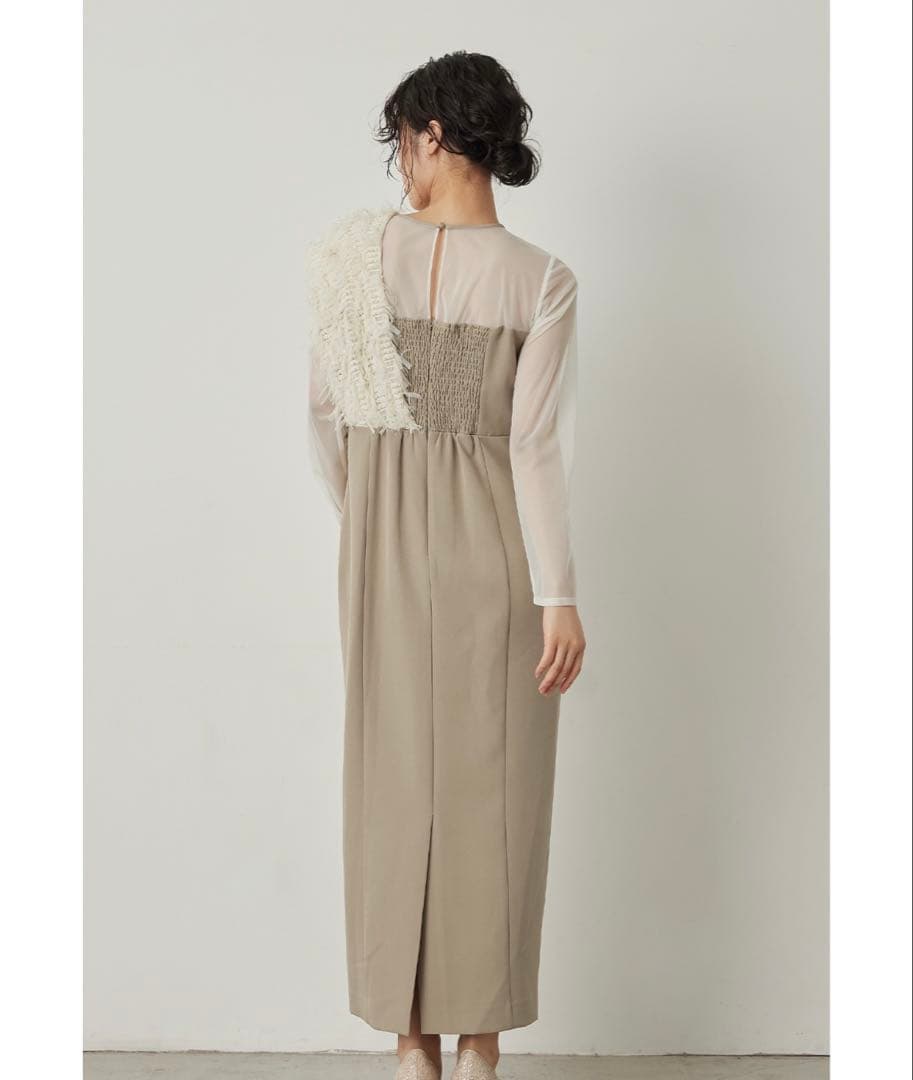 【2/14まで値下げ】アンドレスド niana　オケージョンドレス　ベージュ　S