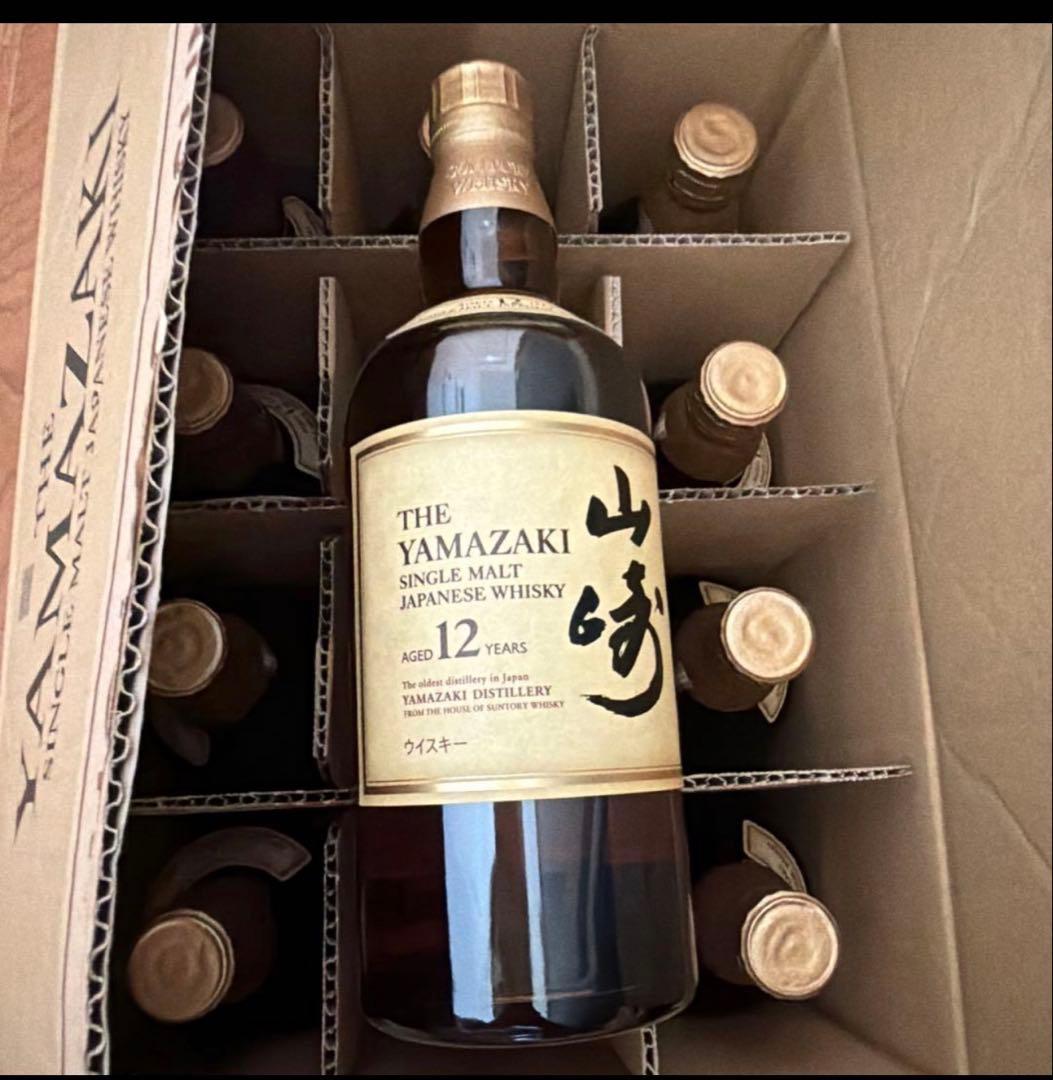 山崎 12年 シングルモルトウイスキー 10本（箱付き）￼