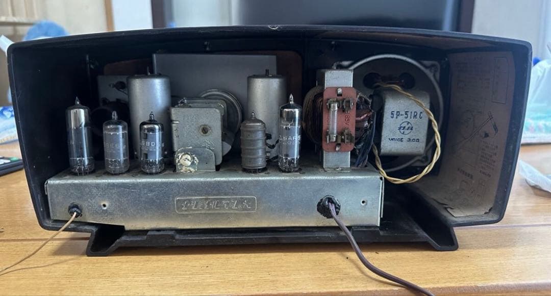 ナショナル　昭和レトロ真空管ラジオ　DX-370 ５球真空管ラジオ１９５４年発売