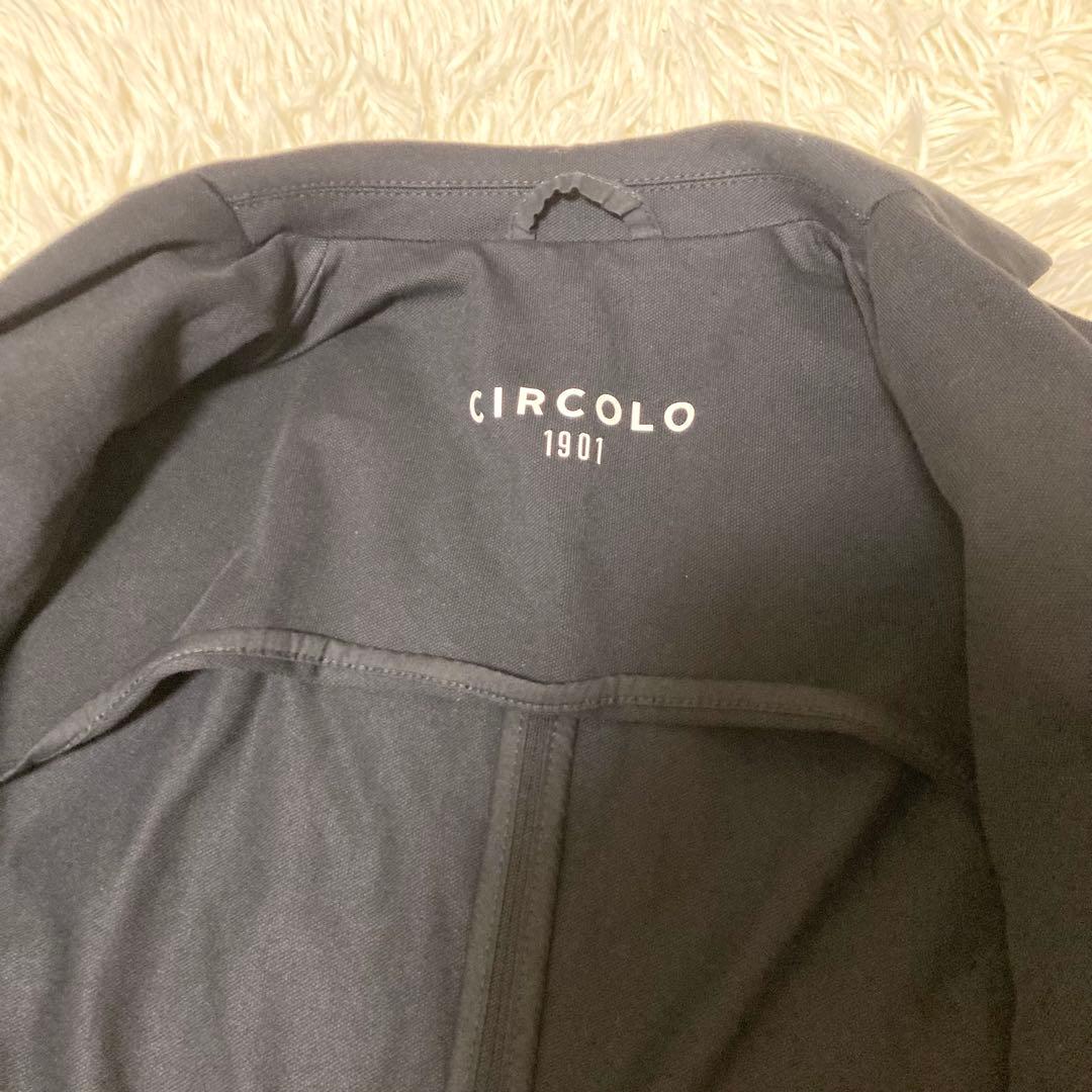 CIRCOLO1901 鹿の子 ジャージジャケット 伸縮性　現行　黒　48