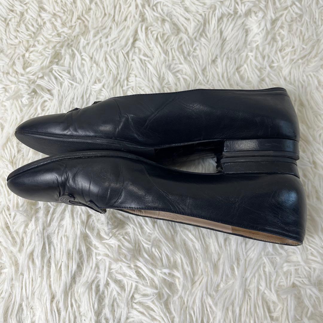 美品✨ CHANEL パンプス ココマーク デカロゴ レザー ブラック 37